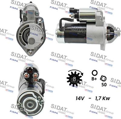 Sidat S12VA0086A2 - Motorino d'avviamento www.autoricambit.com