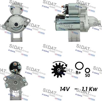 Sidat S12VA0033A2 - Motorino d'avviamento www.autoricambit.com