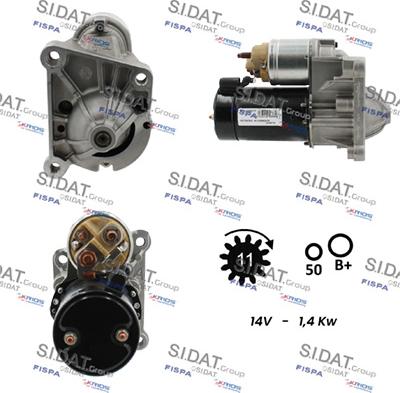 Sidat S12VA0077 - Motorino d'avviamento www.autoricambit.com