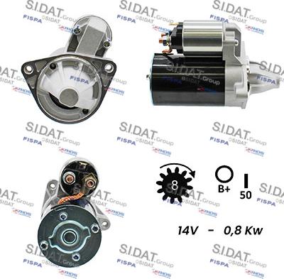 Sidat S12VA0108A2 - Motorino d'avviamento www.autoricambit.com