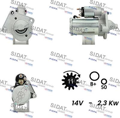 Sidat S12VA0124A2 - Motorino d'avviamento www.autoricambit.com