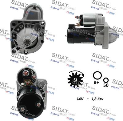 Sidat S12VA0804A2 - Motorino d'avviamento www.autoricambit.com