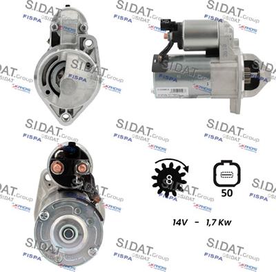 Sidat S12VA0814 - Motorino d'avviamento www.autoricambit.com