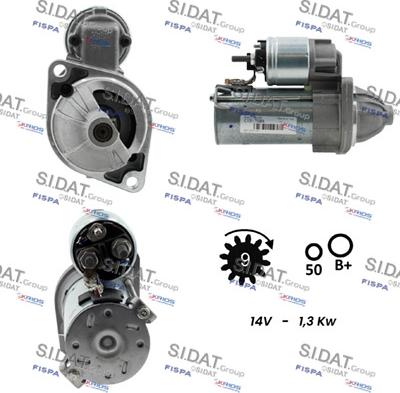 Sidat S12VA0813 - Motorino d'avviamento www.autoricambit.com