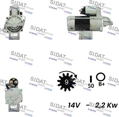 Sidat S12VA0241 - Motorino d'avviamento www.autoricambit.com