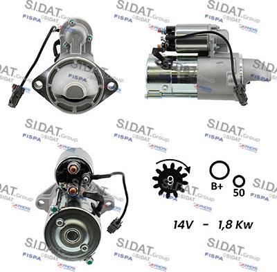 Sidat S12VA0205A2 - Motorino d'avviamento www.autoricambit.com