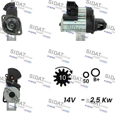 Sidat S12VA0703A2 - Motorino d'avviamento www.autoricambit.com