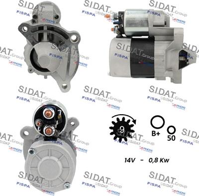 Sidat S12VA0776A2 - Motorino d'avviamento www.autoricambit.com