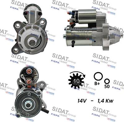 Sidat S12VS0054A2 - Motorino d'avviamento www.autoricambit.com