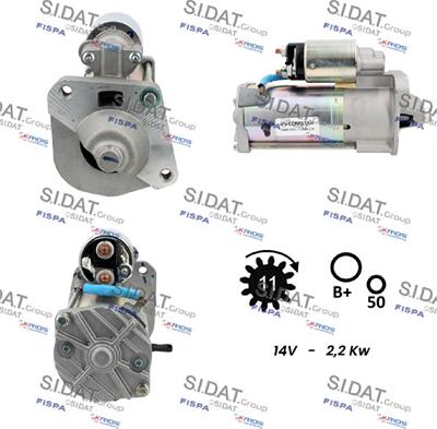 Sidat S12VS0160 - Motorino d'avviamento www.autoricambit.com