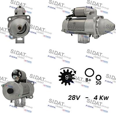 Sidat S24BH0052 - Motorino d'avviamento www.autoricambit.com