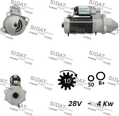 Sidat S24BH0063A2 - Motorino d'avviamento www.autoricambit.com