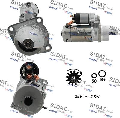 Sidat S24BH0062 - Motorino d'avviamento www.autoricambit.com