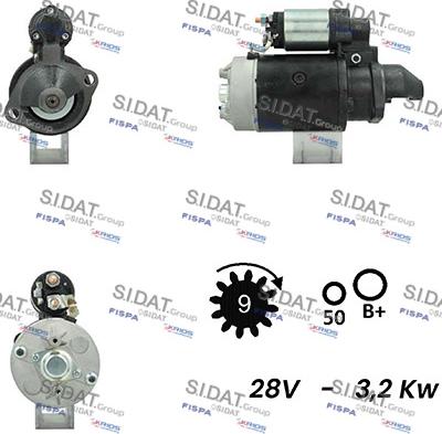 Sidat S24BH0004A2 - Motorino d'avviamento www.autoricambit.com