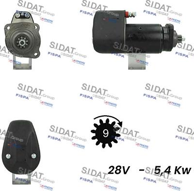 Sidat S24BH0019A2 - Motorino d'avviamento www.autoricambit.com