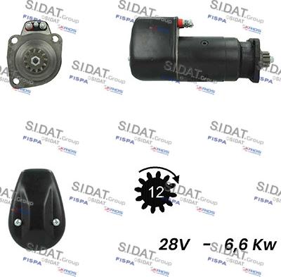 Sidat S24BH0080A2 - Motorino d'avviamento www.autoricambit.com