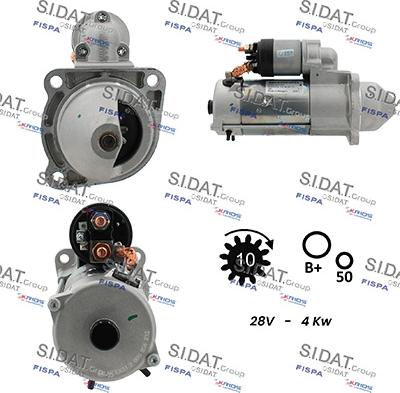 Sidat S24BH0081 - Motorino d'avviamento www.autoricambit.com