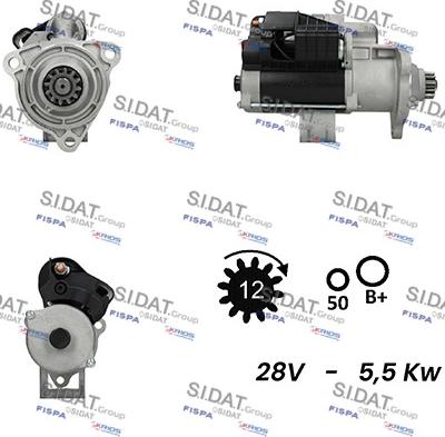 Sidat S24BH0116A2 - Motorino d'avviamento www.autoricambit.com