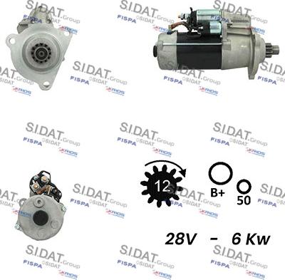 Sidat S24BH0124A2 - Motorino d'avviamento www.autoricambit.com