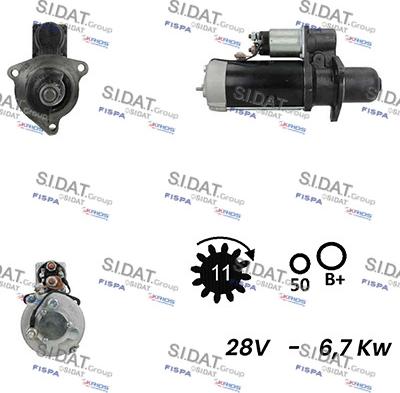 Sidat S24BH0120A2 - Motorino d'avviamento www.autoricambit.com