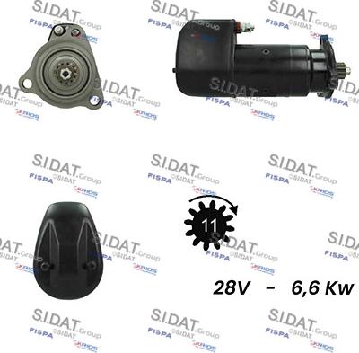 Sidat S24BH0122A2 - Motorino d'avviamento www.autoricambit.com