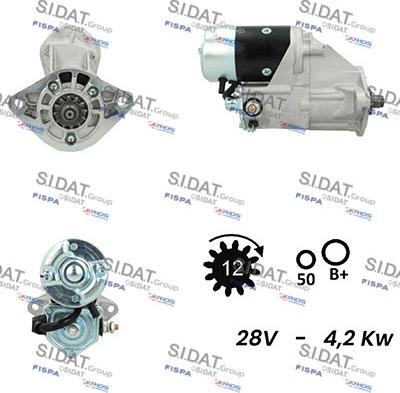 Sidat S24DE0142A2 - Motorino d'avviamento www.autoricambit.com