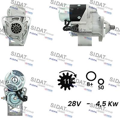 Sidat S24DE0133A2 - Motorino d'avviamento www.autoricambit.com