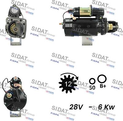 Sidat S24DR0090A2 - Motorino d'avviamento www.autoricambit.com