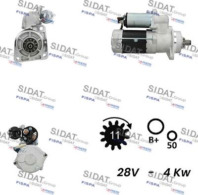 Sidat S24DR0070A2 - Motorino d'avviamento www.autoricambit.com