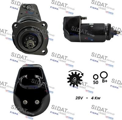 Sidat S24LU0161 - Motorino d'avviamento www.autoricambit.com