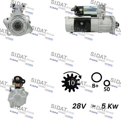 Sidat S24MH0094 - Motorino d'avviamento www.autoricambit.com