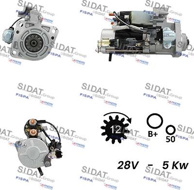 Sidat S24MH0068A2 - Motorino d'avviamento www.autoricambit.com