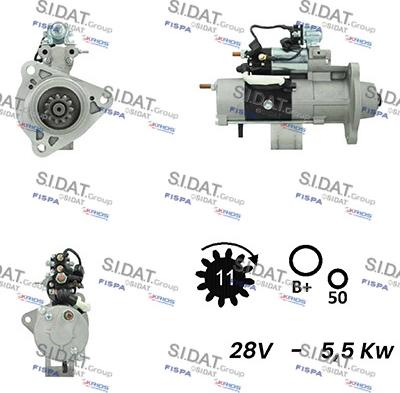 Sidat S24MH0084A2 - Motorino d'avviamento www.autoricambit.com