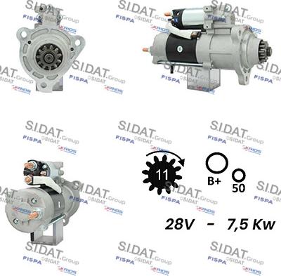 Sidat S24MH0083A2 - Motorino d'avviamento www.autoricambit.com