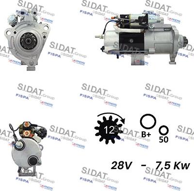 Sidat S24MH0022A2 - Motorino d'avviamento www.autoricambit.com