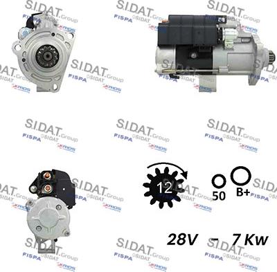 Sidat S24MH0125A2 - Motorino d'avviamento www.autoricambit.com