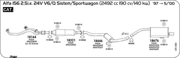 Sigam AR090 - Impianto gas scarico www.autoricambit.com
