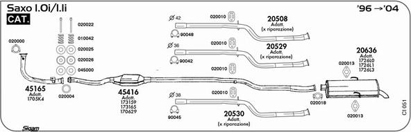 Sigam CI051 - Impianto gas scarico www.autoricambit.com