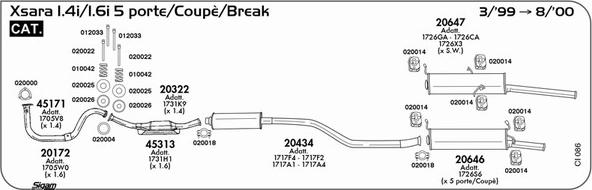 Sigam CI086 - Impianto gas scarico www.autoricambit.com