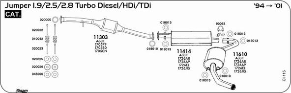 Sigam CI115 - Impianto gas scarico www.autoricambit.com