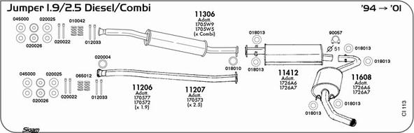 Sigam CI113 - Impianto gas scarico www.autoricambit.com