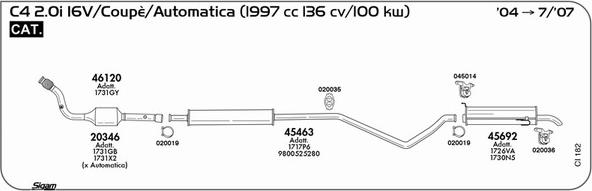 Sigam CI182 - Impianto gas scarico www.autoricambit.com