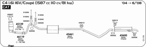 Sigam CI178 - Impianto gas scarico www.autoricambit.com