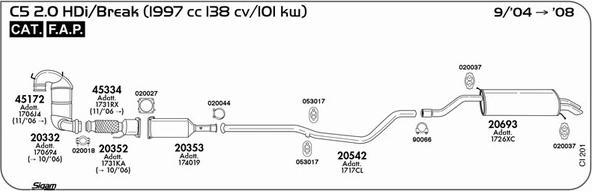 Sigam CI201 - Impianto gas scarico www.autoricambit.com