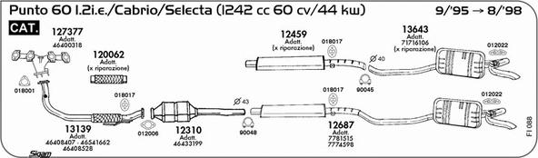 Sigam FI088 - Impianto gas scarico www.autoricambit.com