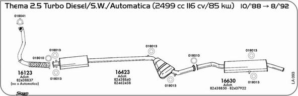 Sigam LA093 - Impianto gas scarico www.autoricambit.com