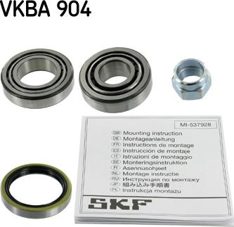 SKF VKBA 904 - Kit cuscinetto ruota www.autoricambit.com