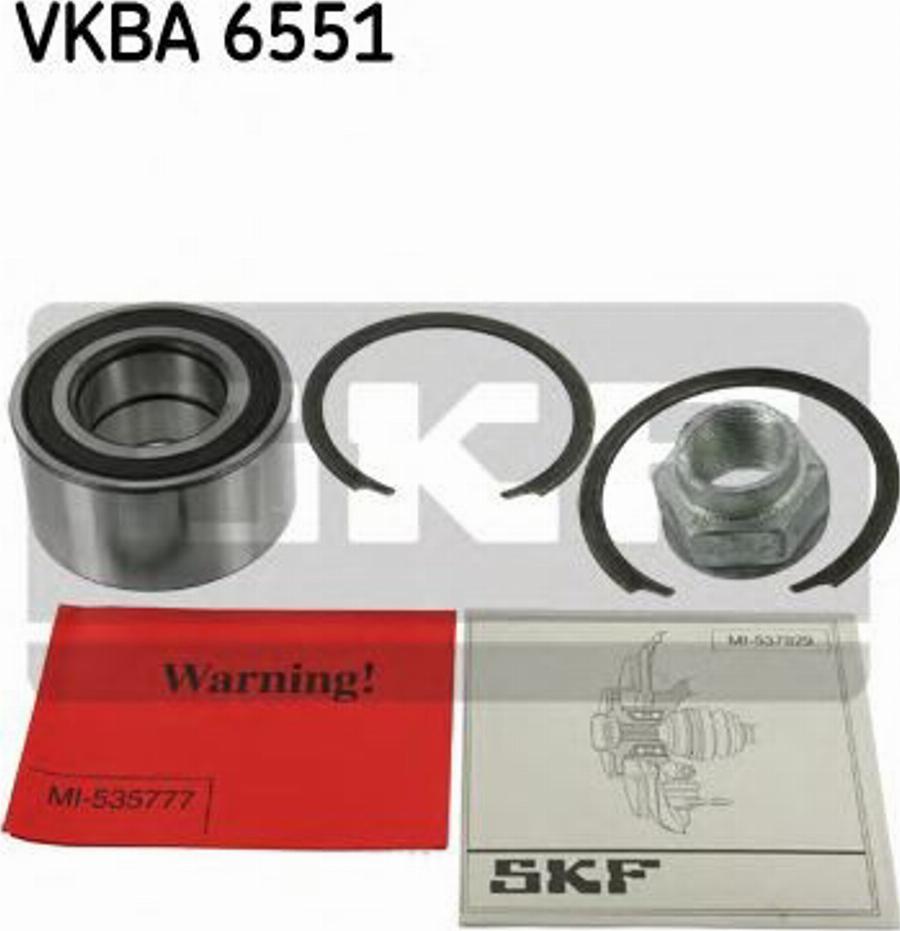 SKF VKBA6551 - Kit cuscinetto ruota www.autoricambit.com