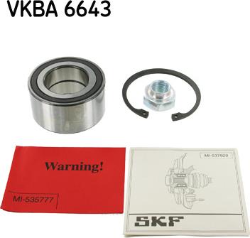 SKF VKBA 6643 - Kit cuscinetto ruota www.autoricambit.com
