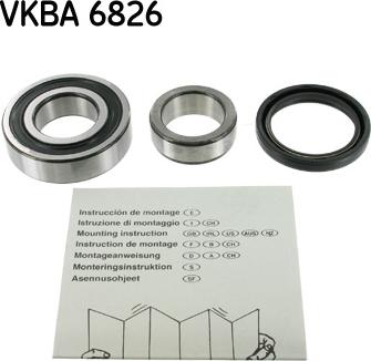 SKF VKBA 6826 - Kit cuscinetto ruota www.autoricambit.com